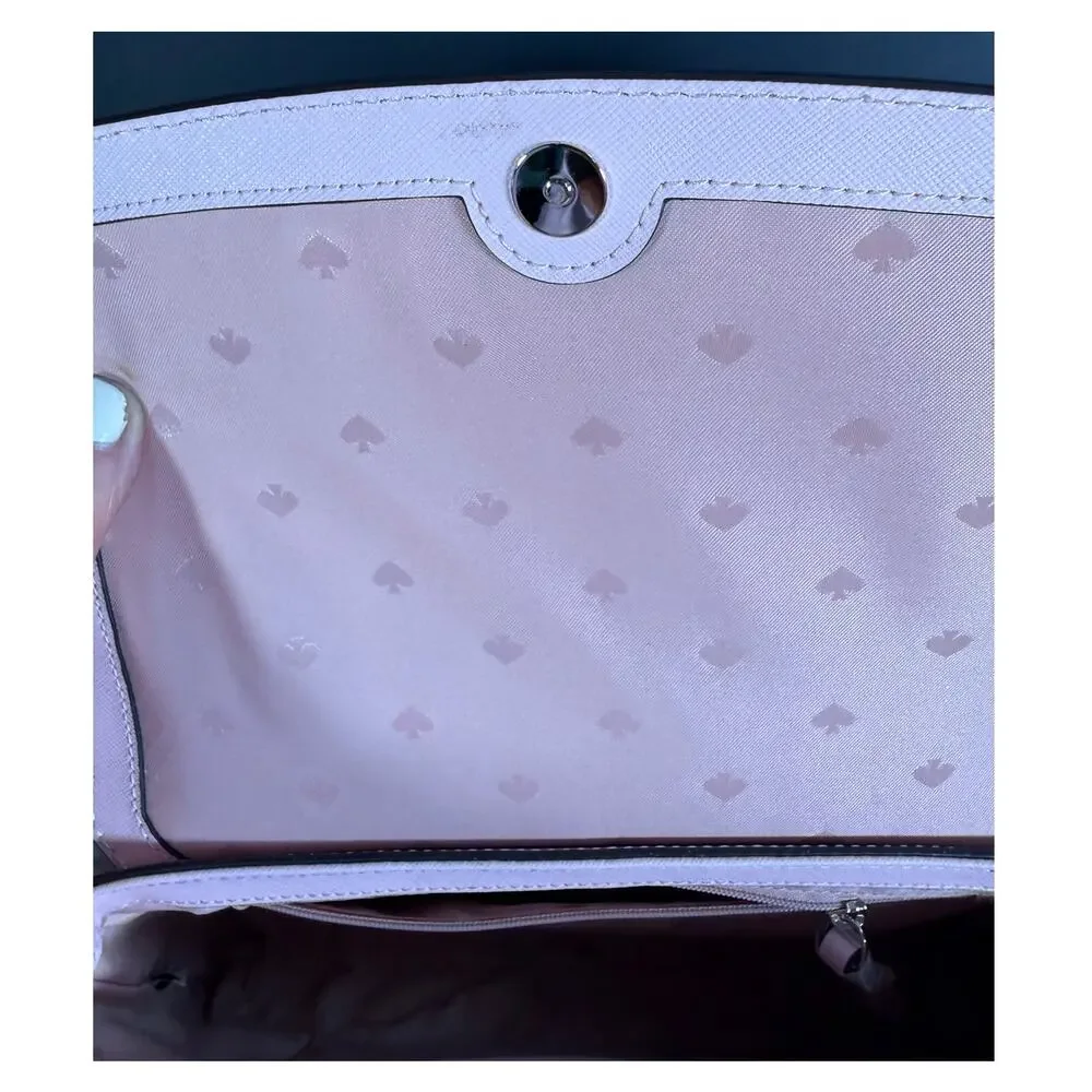 Kate Spade Dana Small Flap Crossbody Bag Pink Saffiano Leather NWT $249